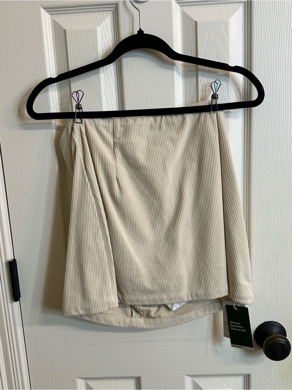 Cream Corduroy Halara Skort